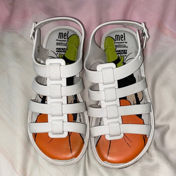 Mini Melissa Mel Disney sandals girls size 13 USED - Picture 1 of 4